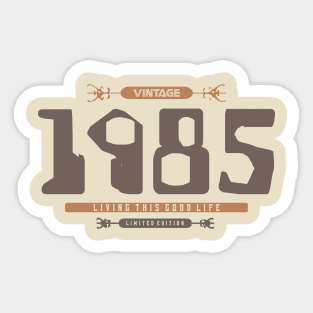 35th Birthday T-Shirt - Vintage 1985 Sticker